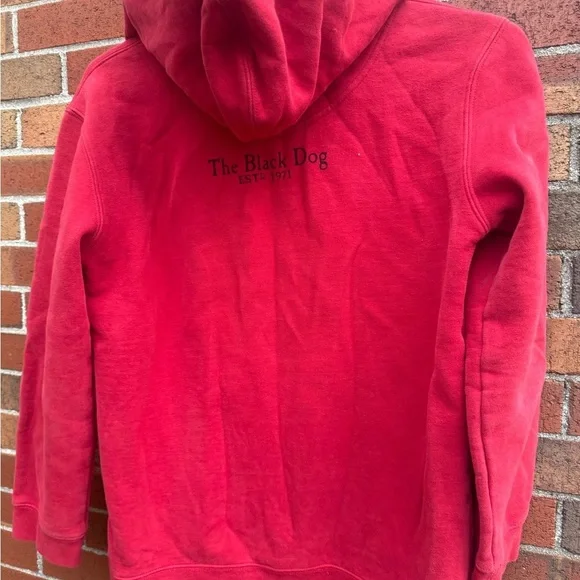 The Black Dog Red Kids Hoodie with Dog Graphic - Picture 5 of 7